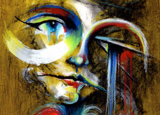 Don't Speak Abstract Face Painting