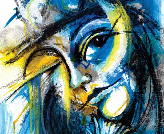 Lemon Twist Abstract Face Painting