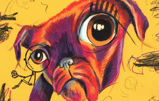 Pug - French Bull Dog Abstract Painting