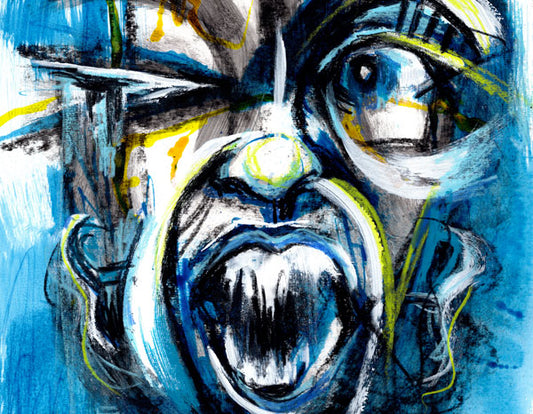 Savage Scream Abstract Face Painting