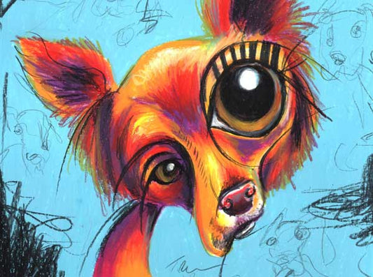 Quizzical Cute Small Dog painting