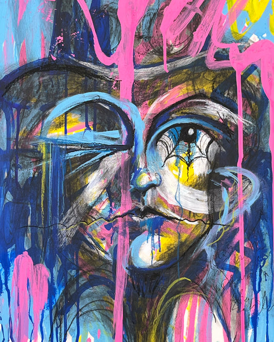 Web of Intrigue - Abstract Painting in Mixed Media