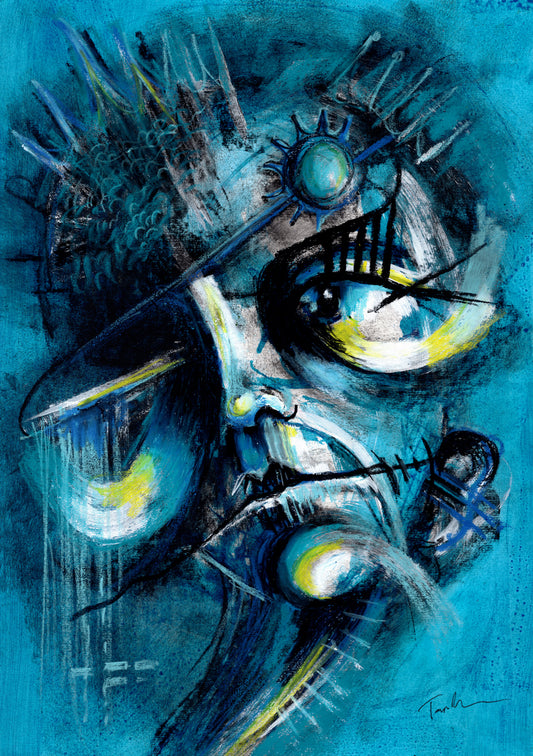 Blue Knight Art Print