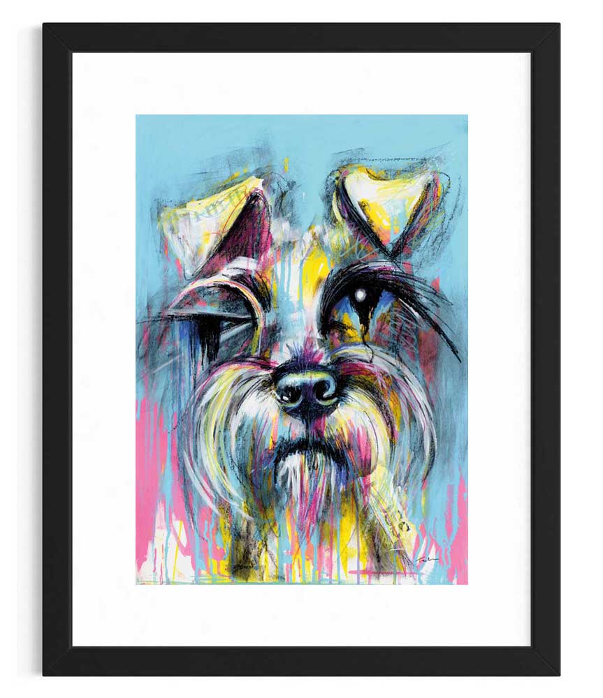 Schnauzer Dog Painting - "I'm The Boss"