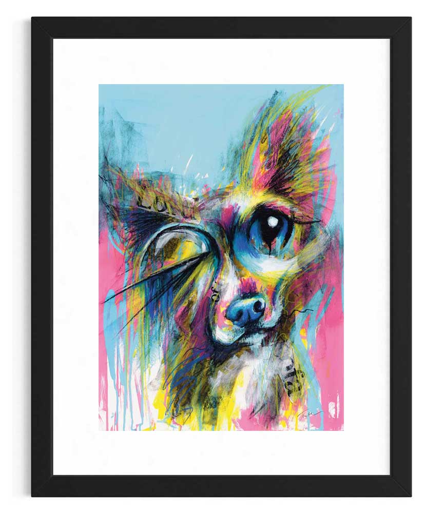 Small Dog Painting - "Lord of The Sofa"