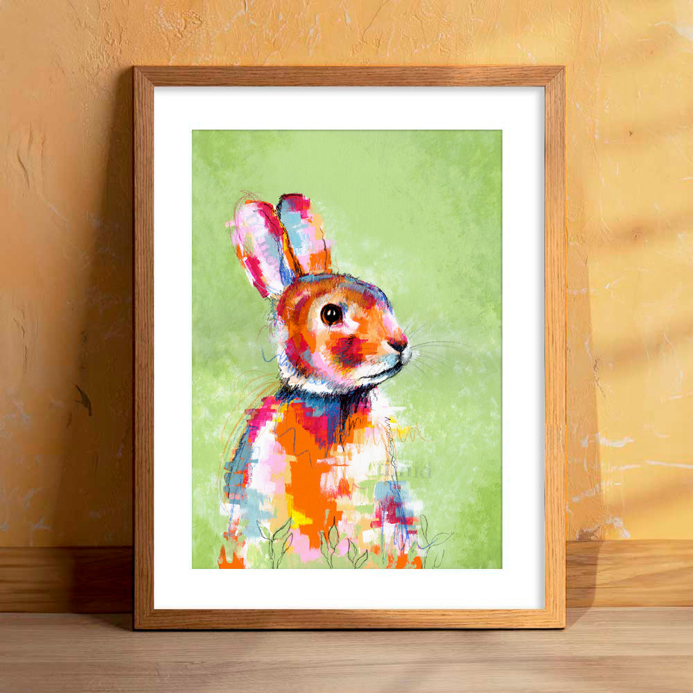 Hoppy Go Lucky - Rabbit Original Painting