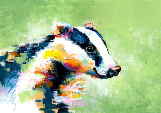 Art Process to Create a Badger Painting