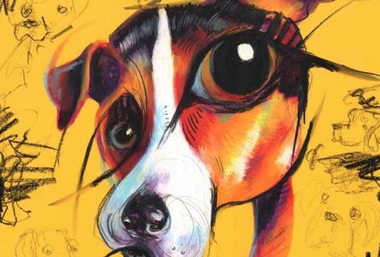 Abstract Jack Russell Dog painting