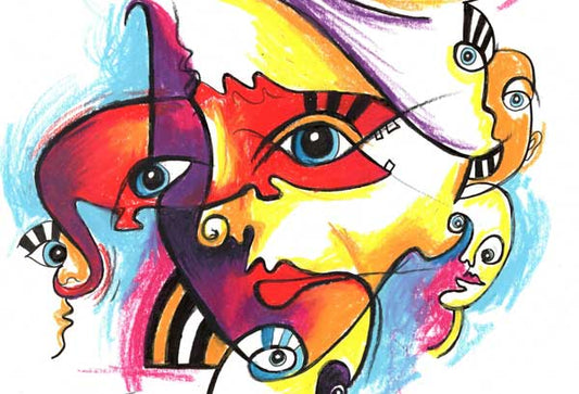 I See Faces Everywhere Doodle Painting