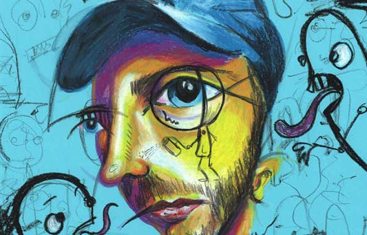 Graffiti Man Abstract Grungy Portrait Painting
