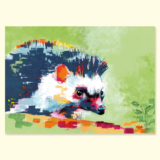 Art Process to Create a Hedgehog Painting