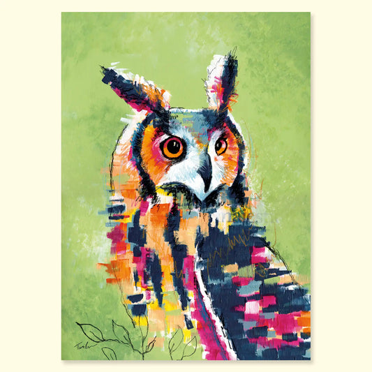 Art Process to Create an Owl Painting