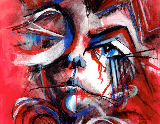 Red Queen Abstract Painting