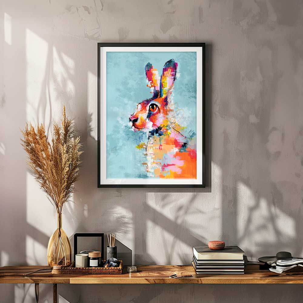 Hare Raiser - Dynamic Abstract Hare Art Print