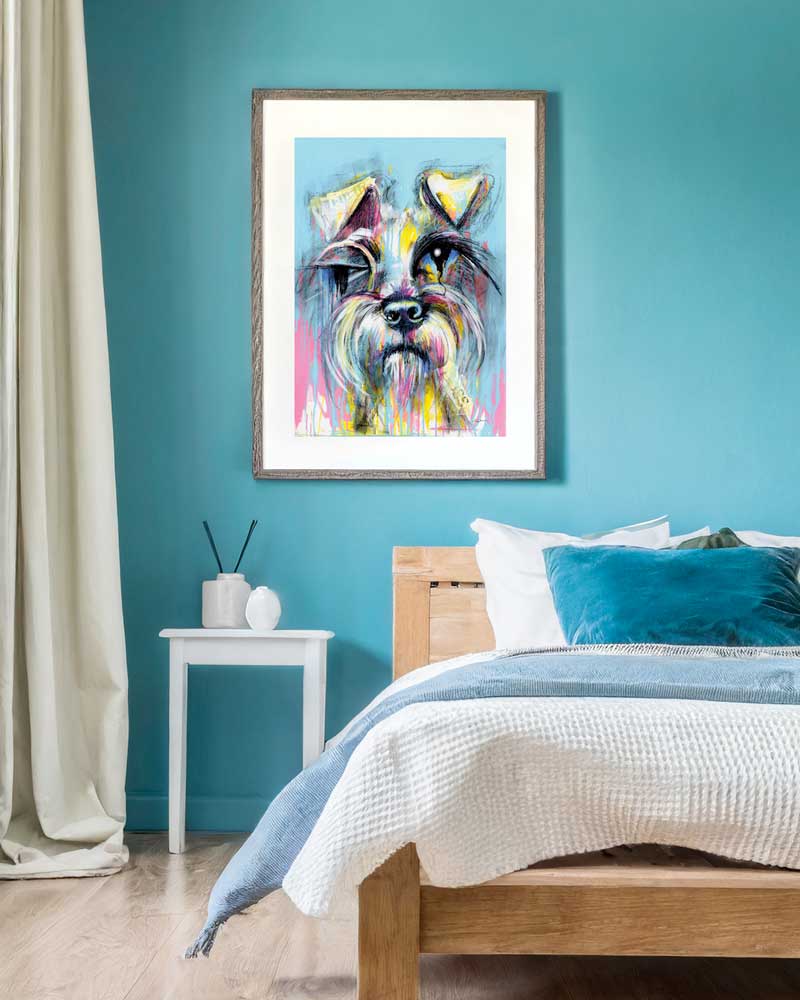 Abstract Schnauzer Dog Art Print