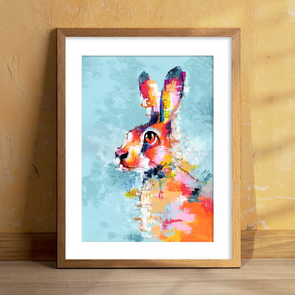 Hare Raiser - Dynamic Abstract Hare Art Print