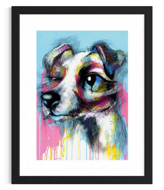 Jack Russell Terrier Dog Painting - "Squirrel Chasing Champ"